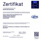 Zertifizierung nach DIN EN ISO 9001 : 2015